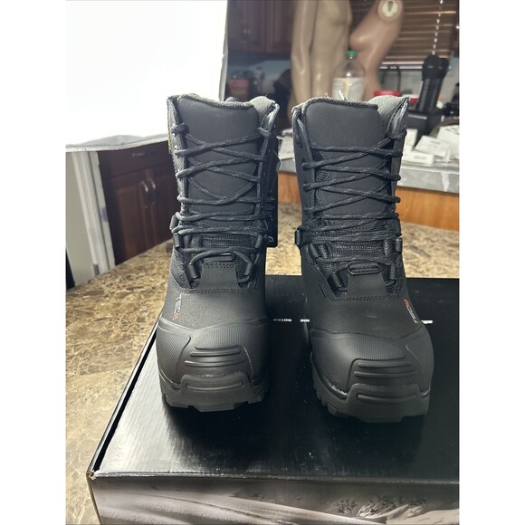 Ski-Doo Tec Snowmobile Boots Unisex Size 5 Black Skidoo Steel Toe - Picture 3 of 9
